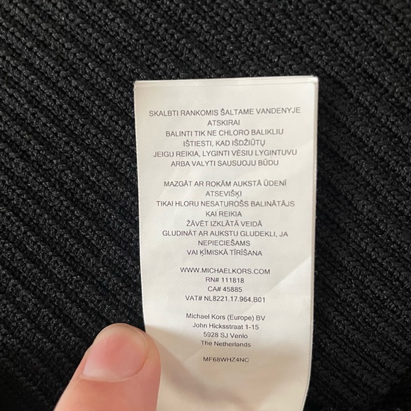 MICHAEL by Michael KORS Black Sweater Dress with Lace detailing - Picture 5 of 6